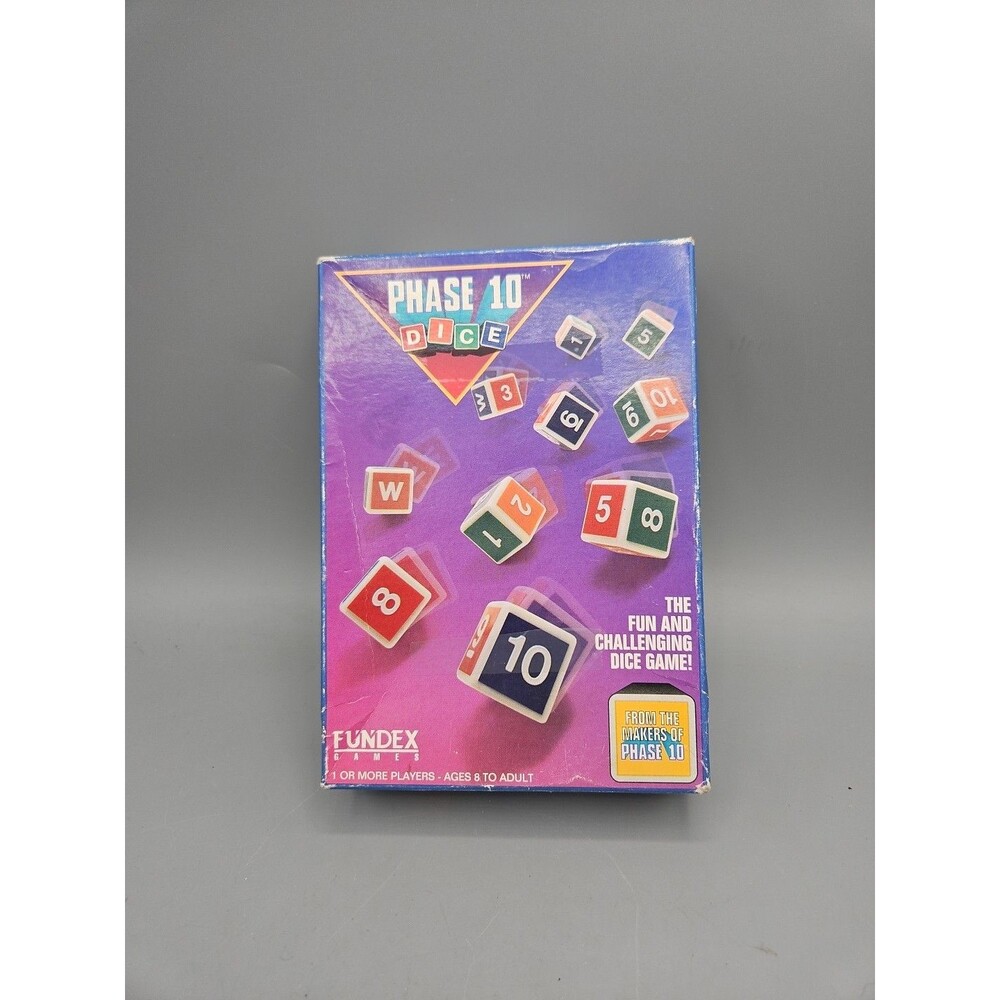 PHASE 10 Dice Game Fundex Complete 1993 Box Set